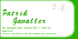 patrik gavaller business card